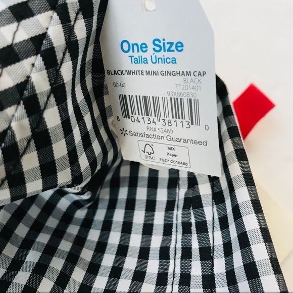 Gingham baseball cap with adjustable strap - Picture 6 of 7